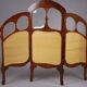 1900 three-leaf mahogany screen by Felix Bernard