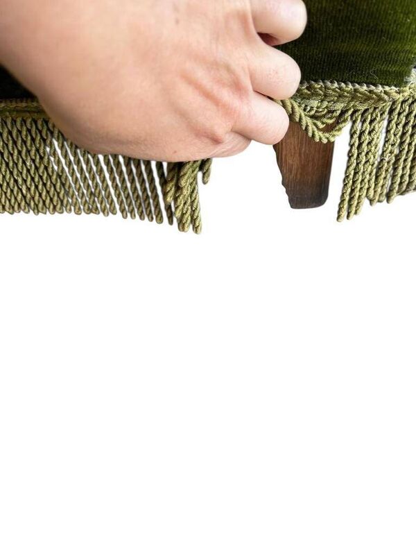 Fauteuil vintage vert mousse / fauteuil une place