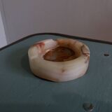 Round alabaster ashtray
