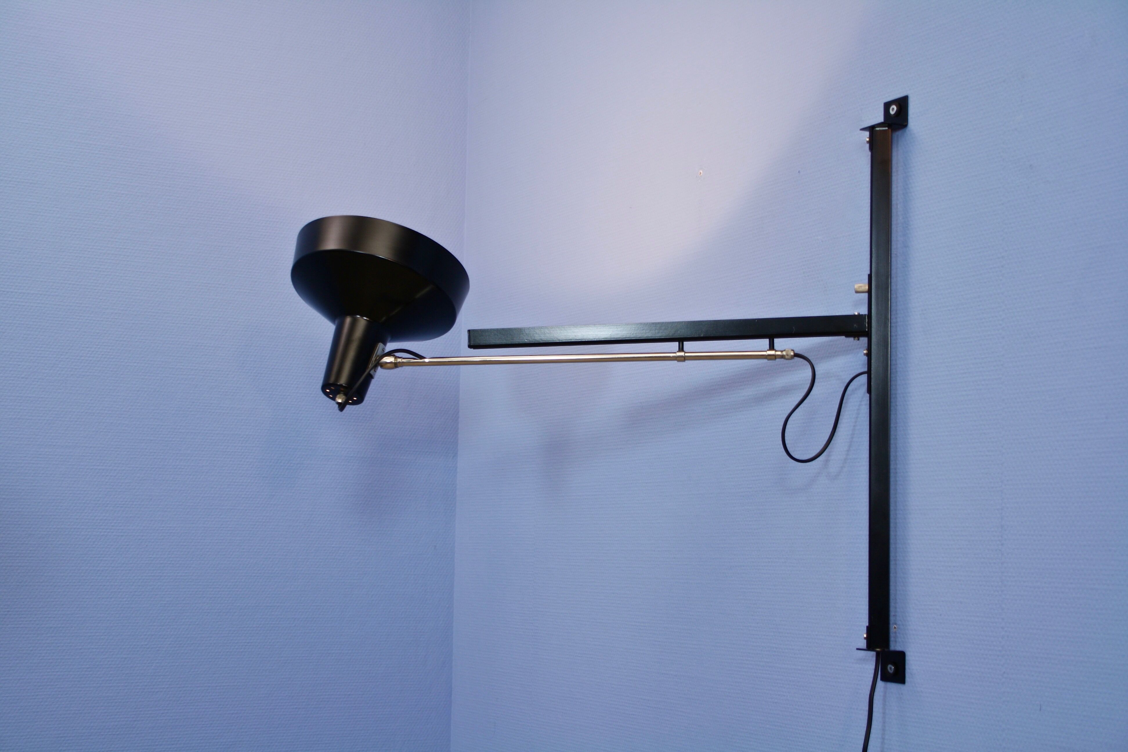 Lampe murale télescopique néerlandais par Niek Hiemstra pour Hiemstra Evolux, années 1960