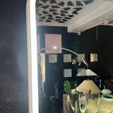 Fiberglass backlit mirror Italy 70s