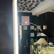 Miroir rétroéclairé en fibre de verre Italie années 70