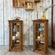 Lot de 2 Vitrines art déco bois massif