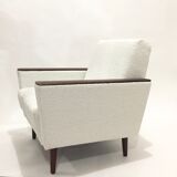 60s armchair reupholstered buckle