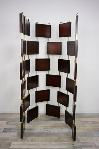 Wooden and brass screen
