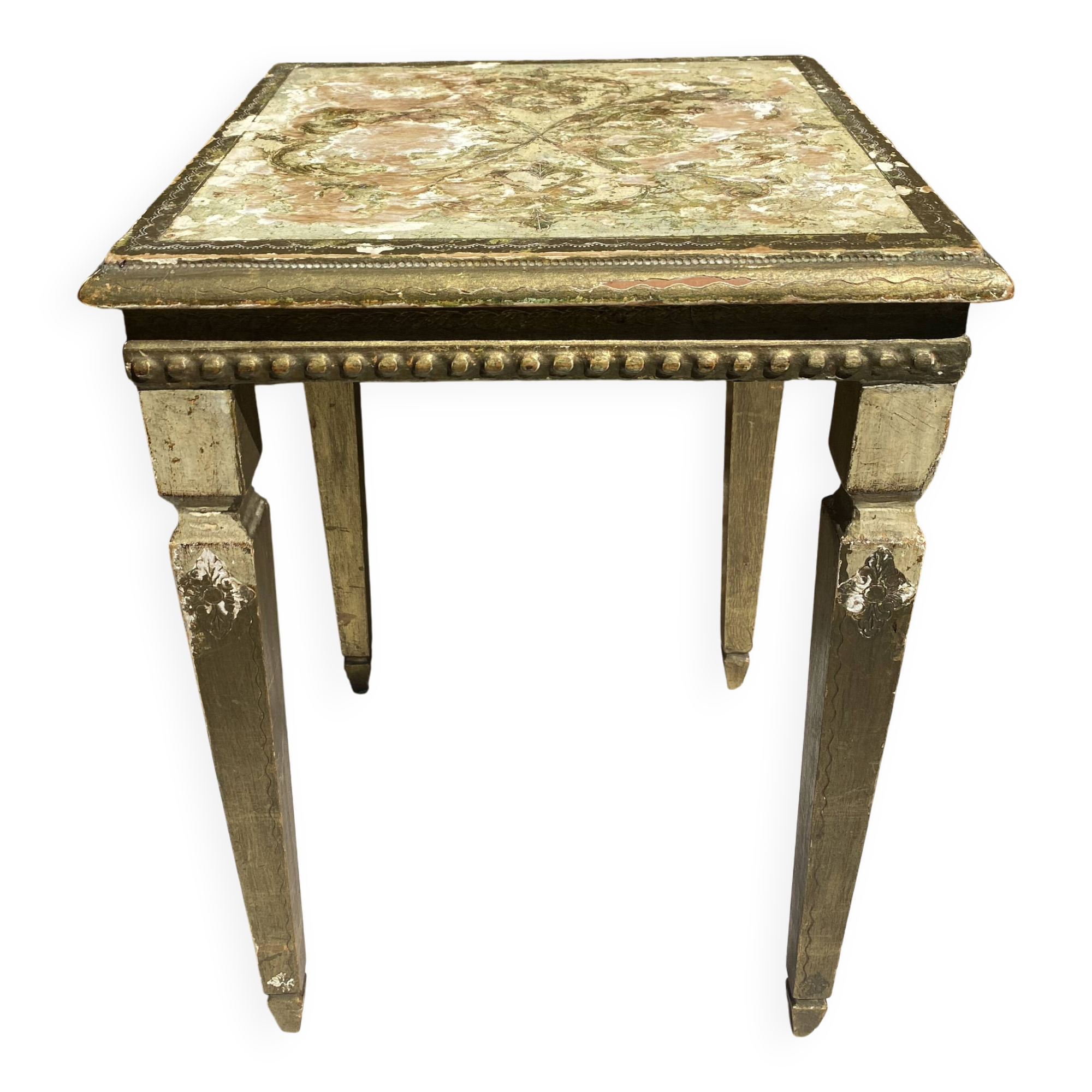 Bedside table, Florentine style side table.