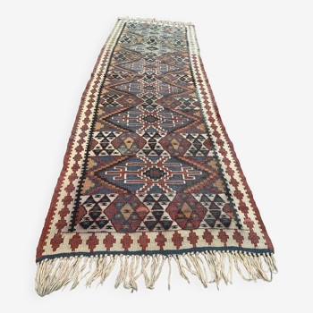 Old Turkish narrow Kilim Runner 233x66 cm shabby chic, vintage kelim