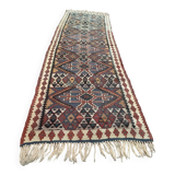 Old Turkish narrow Kilim Runner 233x66 cm shabby chic, vintage kelim