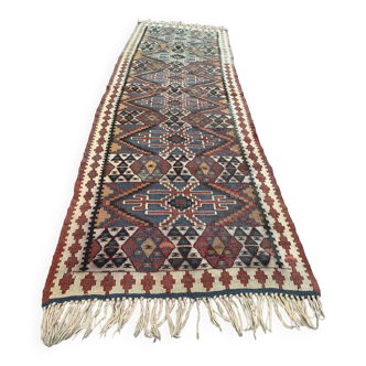 Old Turkish narrow Kilim Runner 233x66 cm shabby chic, vintage kelim