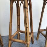 3 rattan bar stools