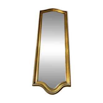 Large long mirror in gilded wood