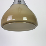 Iced brown opaline glass pendant lamp