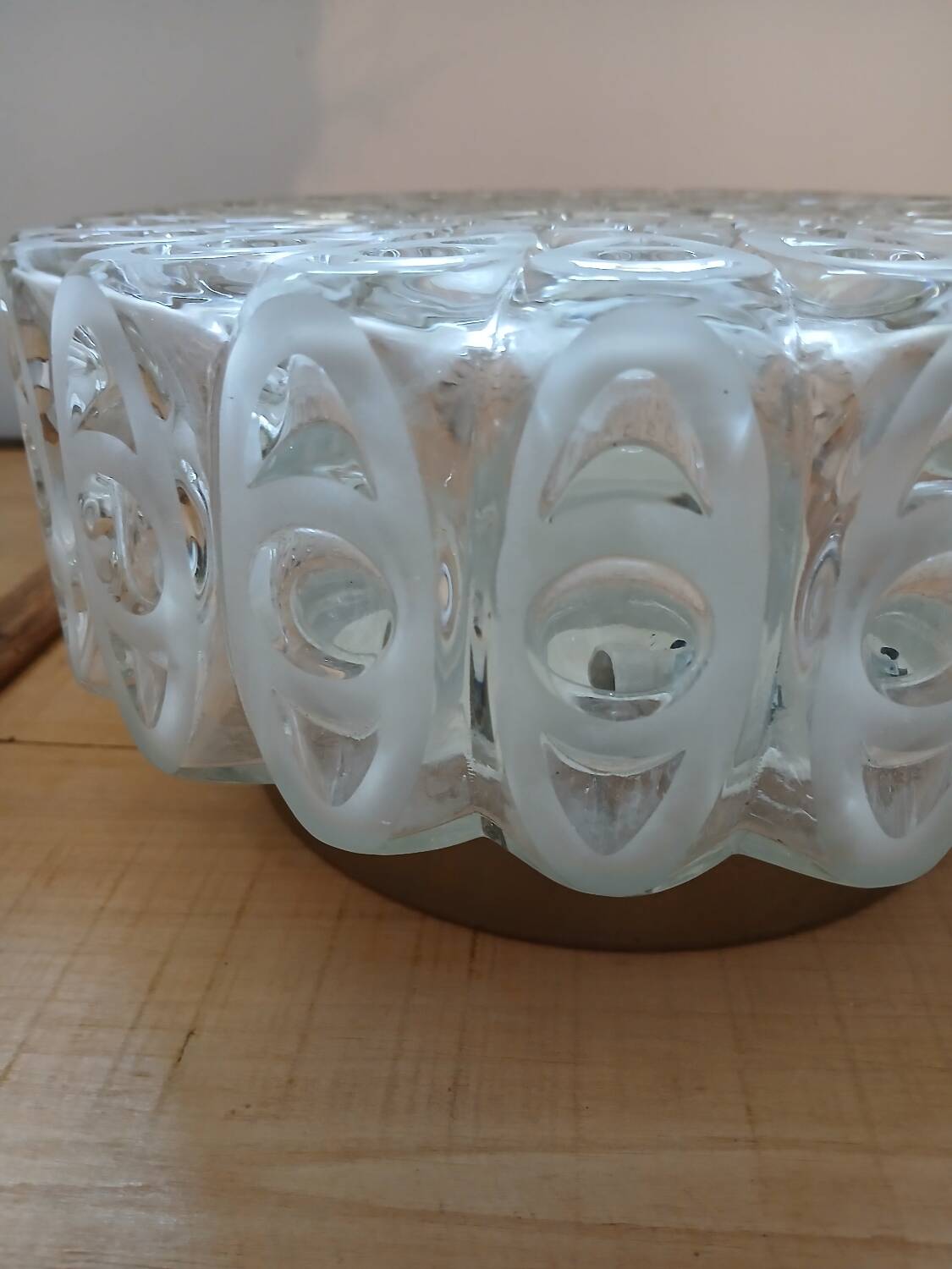 Large vintage glass ceiling light