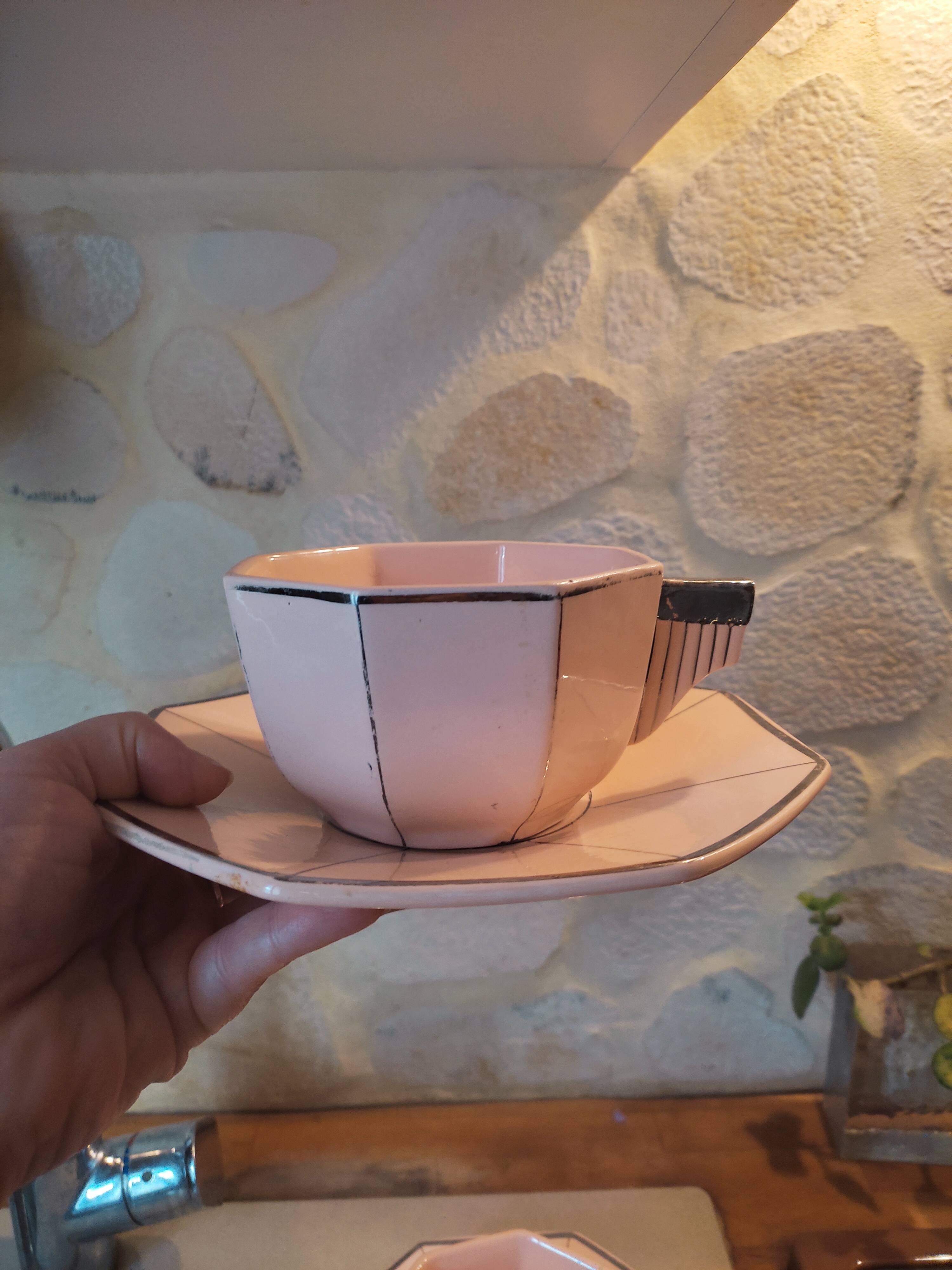 Duo de tasses petit-déjeuner Longwy
