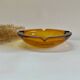 Amber vintage glass ashtray tray