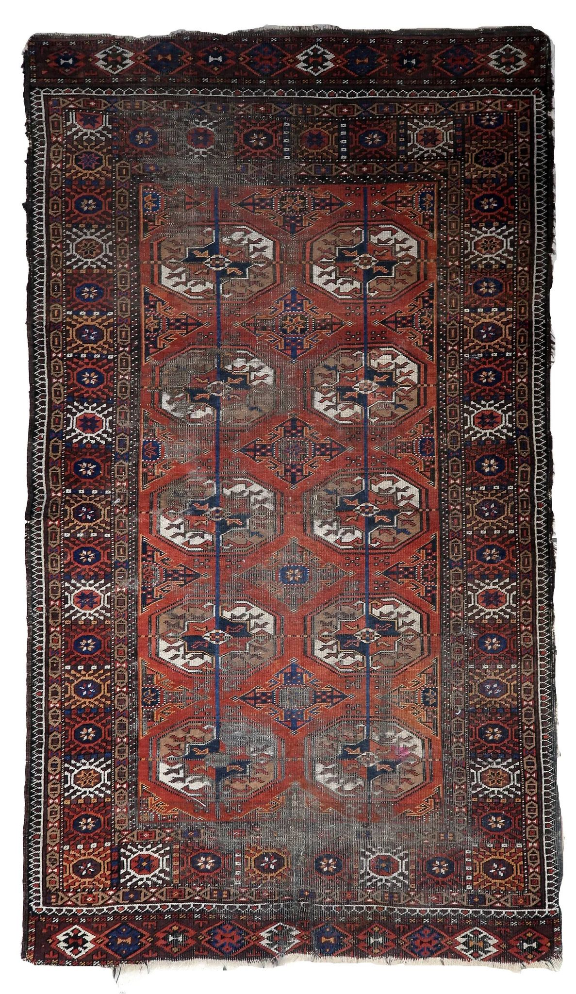 Tapis afghan Baluch vintage fait main 93 cm x 164 cm années 1920