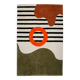 Tapis tufté en laine orange twist fait main 120 x 180