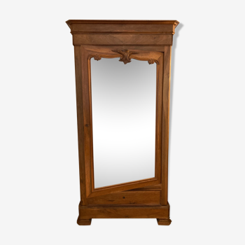 Vintage wooden cabinet and mirror