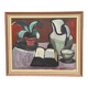 Original Swedish Oil on Canvas – “Pitcher and Plant” by Evy Olesen