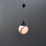 Hanging Pendant Lamp with Round Glass Shade
