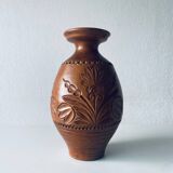 Bohemian vase in glazed clay
