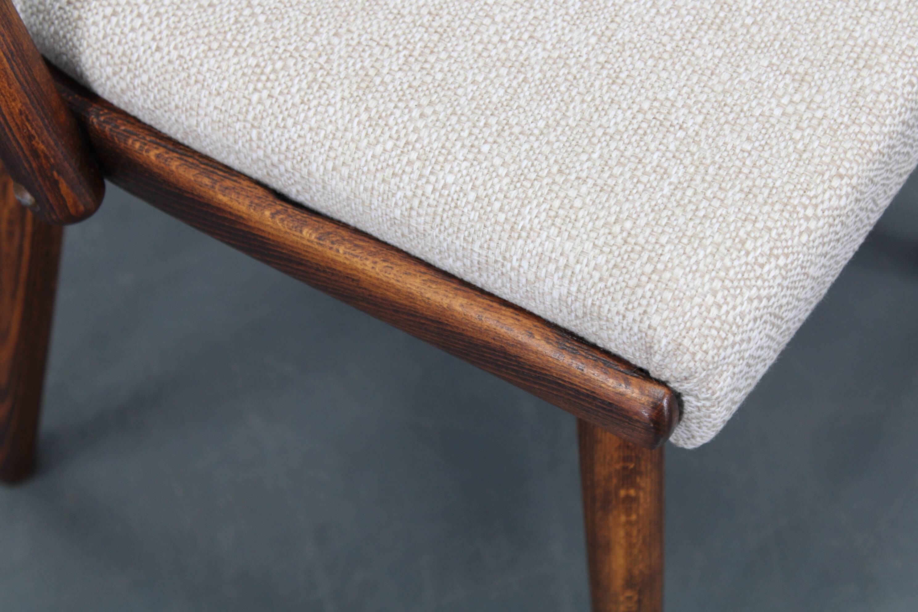 1960s Antonin Suman Set of Six Beech Dining Chairs, Restored