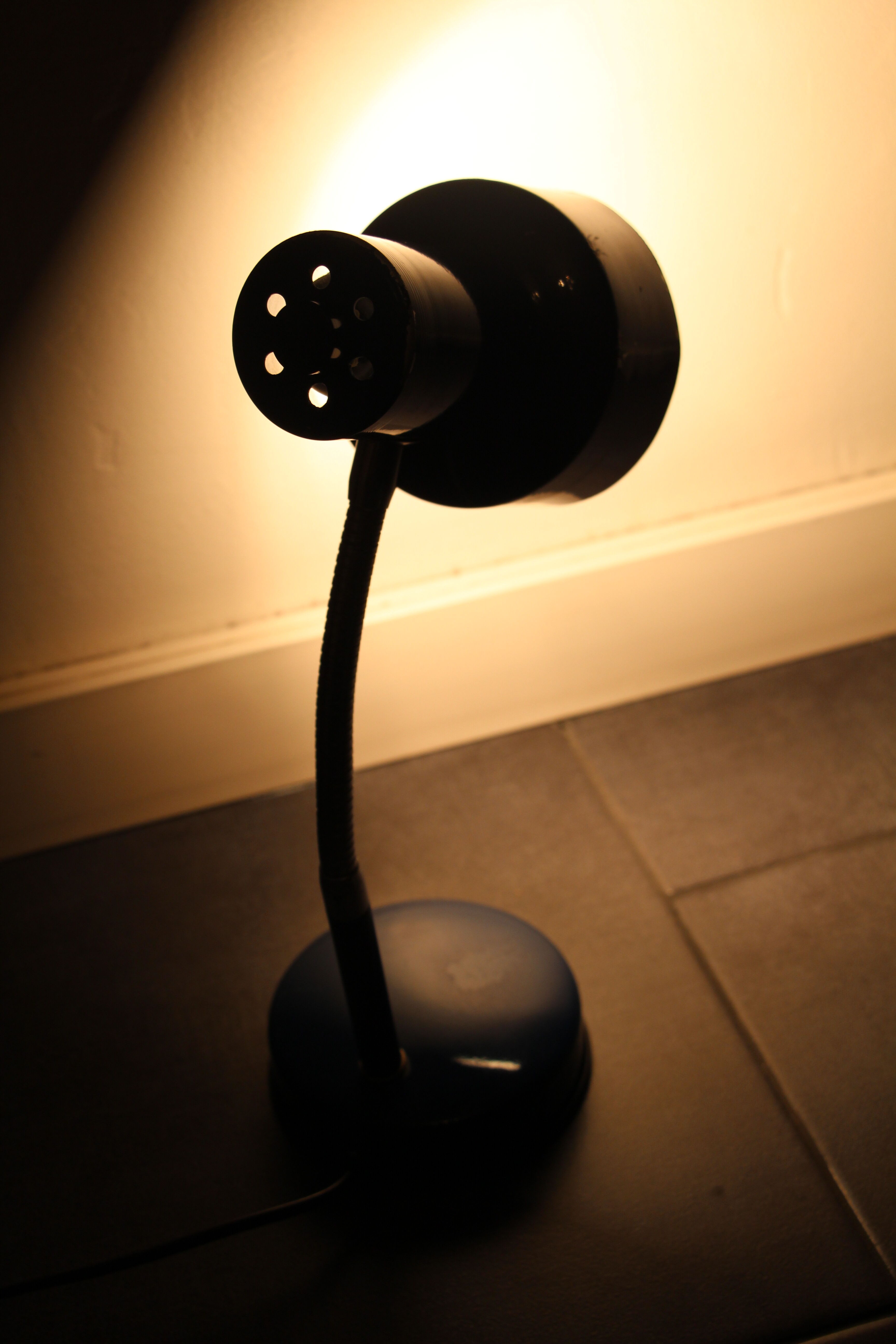 70's petrol blue veb narva desk lamp