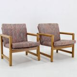1970s Pair of Beech Armchairs and Coffee Table  by TON, Czechoslovakia