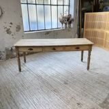 2m walnut drapery farmhouse table