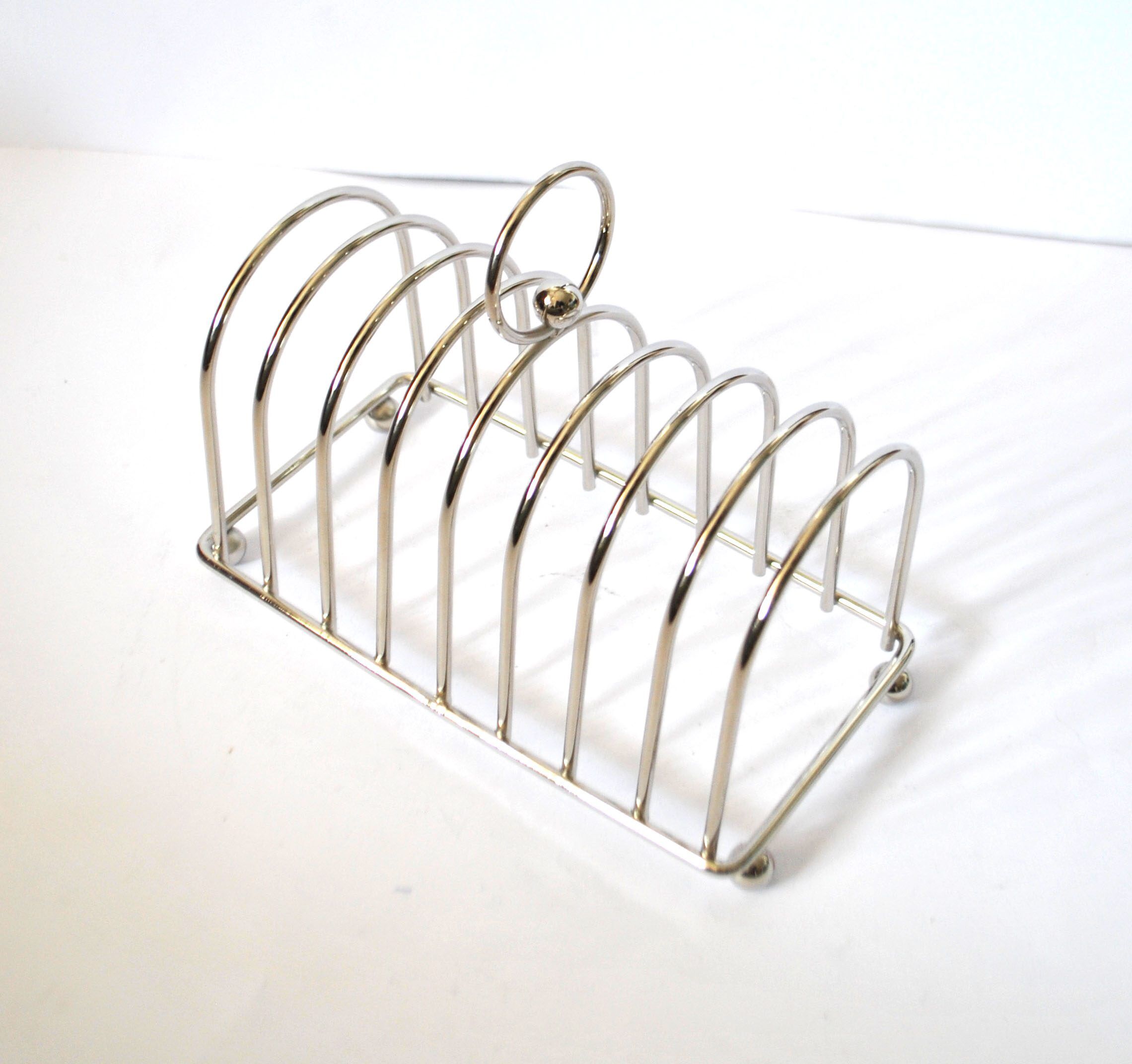 Vintage silver-plated toast rack with ball feet 1960 – Brunch Bistrot