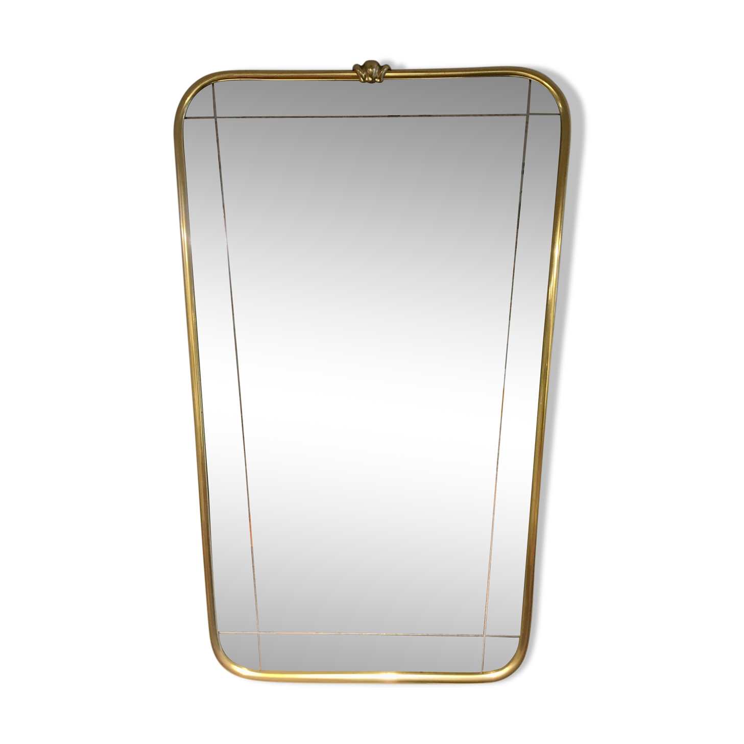 Mirror edge brass 52x34cm