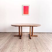 Table ronde extensible en teck de Dyrlund, Danemark