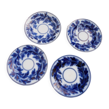 4 assiettes anciennes de Sarreguemines opaques