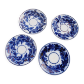 4 assiettes anciennes de Sarreguemines opaques