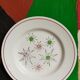 Four french earthenware dessert plates service "Marie-Claude" 50s.