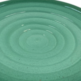Midcentury green ceramic plate, Giuseppe Mazzotti, Albisola, Italy 1960s