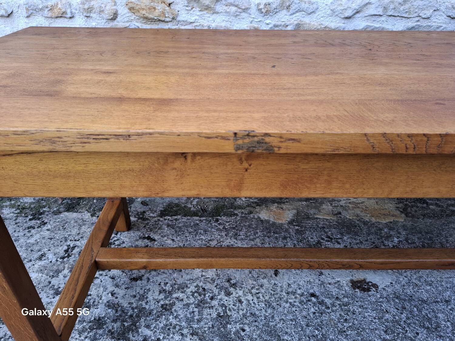 Oak farmhouse table 220 cm