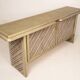 Sideboard in parchment and Missoni fabric by Angelo Mazzola for Salpol, 1980