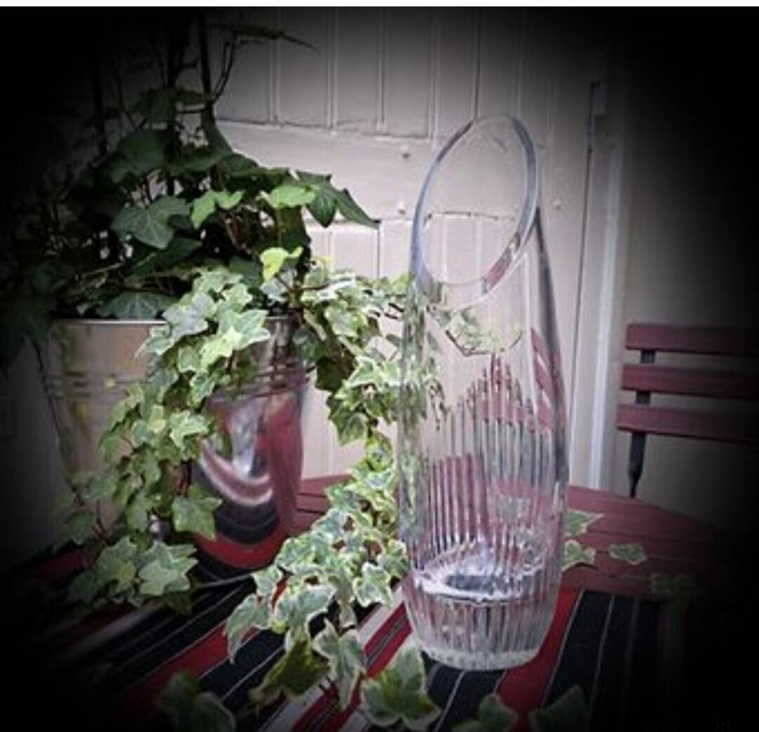 Designer crystal vase