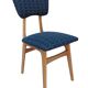 Mid-century Butterfly chair, blue Jacquard, light wood, Europe, 1960s