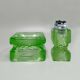 1970s Stunning Green Smoking Set By Antonio Imperatore in Murano Glass. Mad