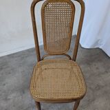 Vintage High Back Bentwood Cane Dining Chair / Thonet Style / Torn Seat