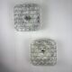 Pair of woven textured glass wall lights by Leuchten, Germany, 1970s