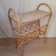 Vintage rattan magazine rack