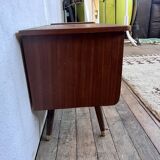 Pair of nightstands vintage bedside table compass legs