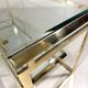 Brass & Bevelled Glass Two Tier Console Table 1970’s