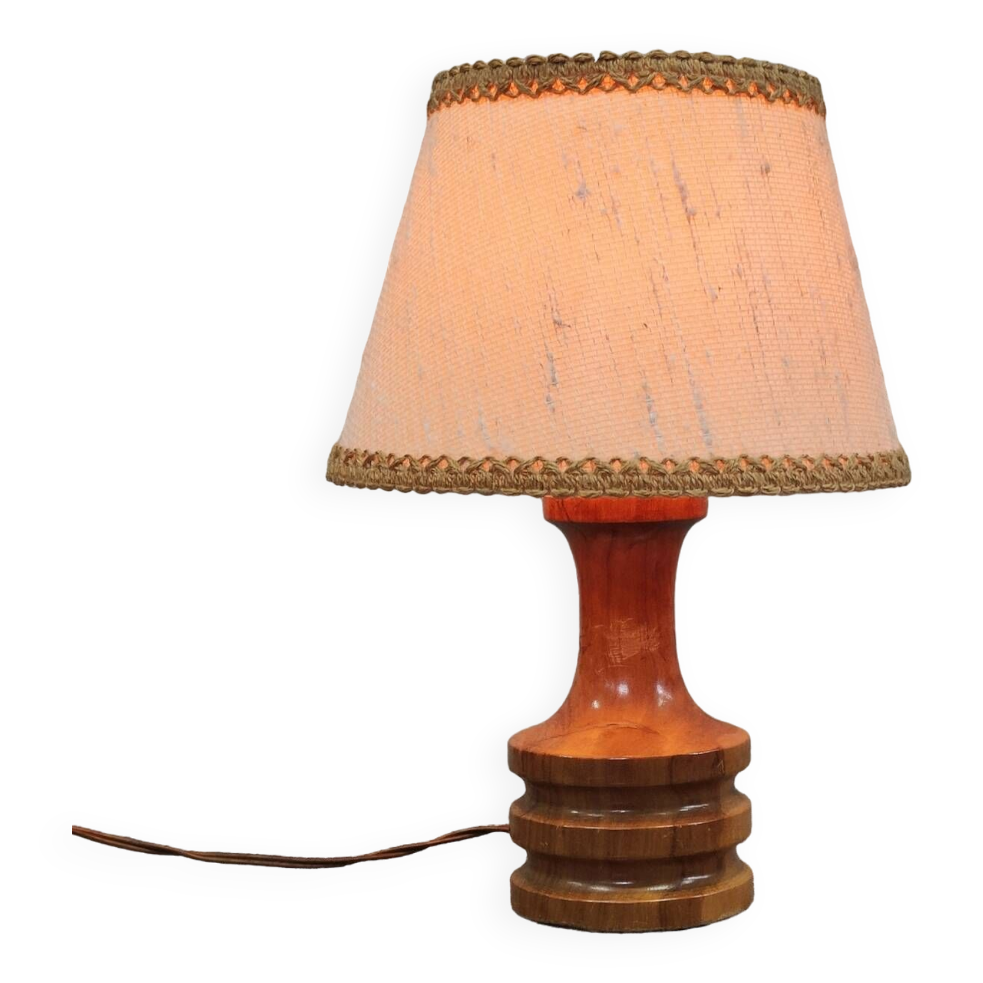 Small turned wooden lamp 1970