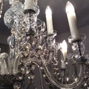 Old bohemian crystal chandelier for Deknudt