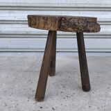 Solid oak tripod stool 1960