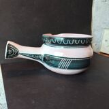 French artisanal ceramics – decorative pan in Capron style – year